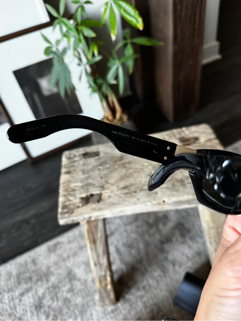 DIOR / LADY 95.22 B1I CAT-EYE ACETATE SUNGLASSES / BLACK